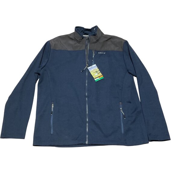NWT ORVIS Bonded Full Zip Performance Jacket Size XL Blue 1522009 Outdoor Chore - Picture 1 of 5